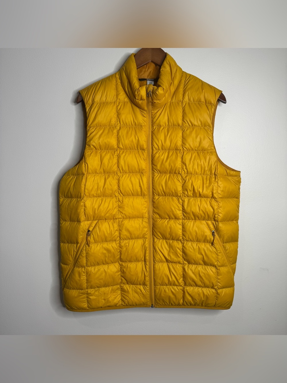 REI Co-op Men’s 650 Down Lightweight Puffer Vest Yellow Size Large